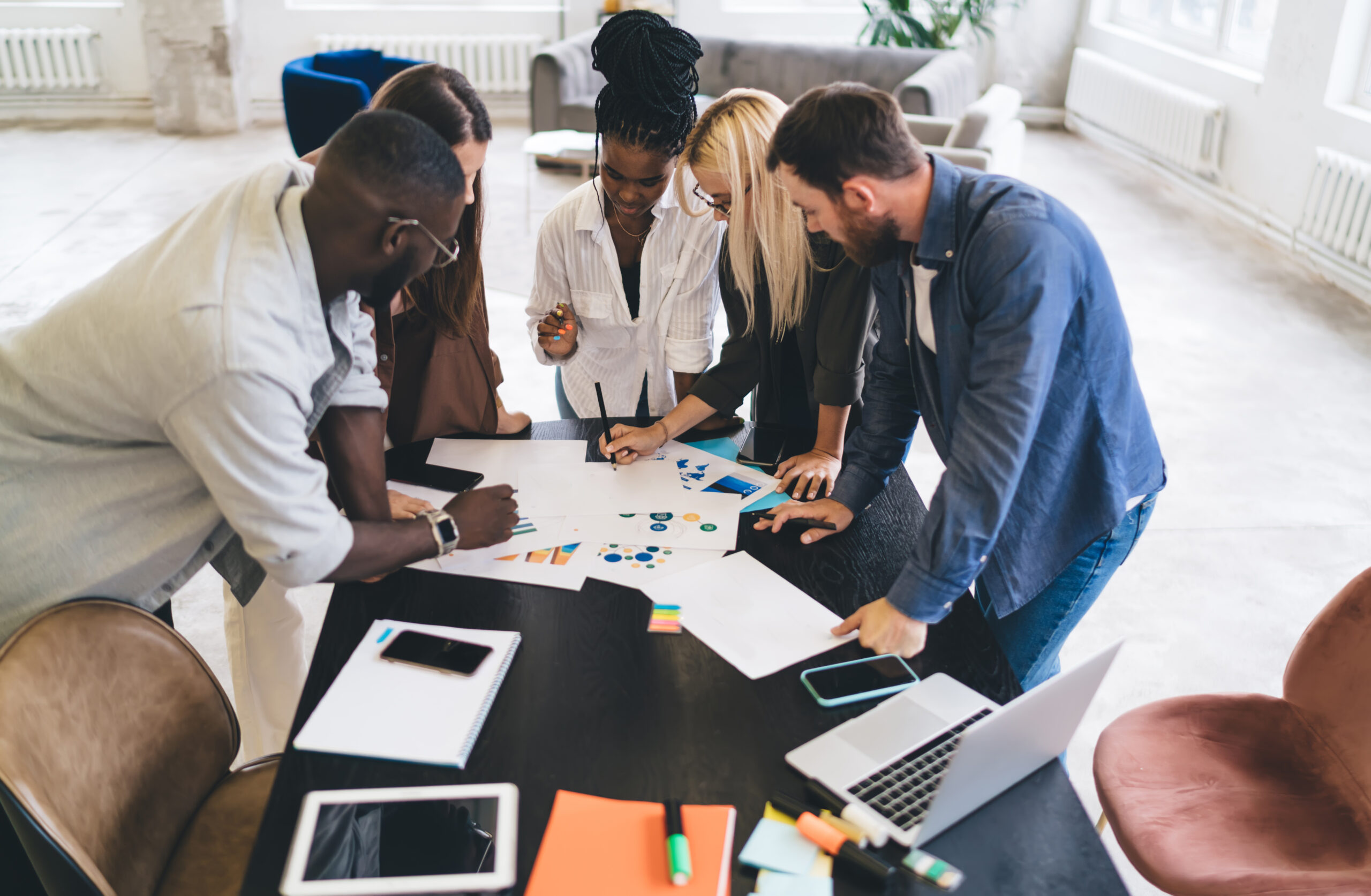 inspired diverse colleagues working on project